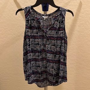 Sonoma Patriotic Palm Fronds Sleeveless Top